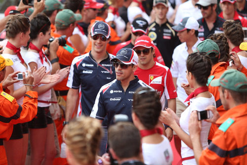 Desfile de pilotos en el Gran Premio de Mónaco 2012