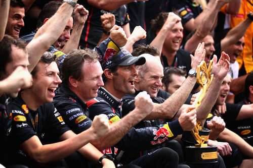 Red Bull celebra su victoria en el GP de Mónaco 2012