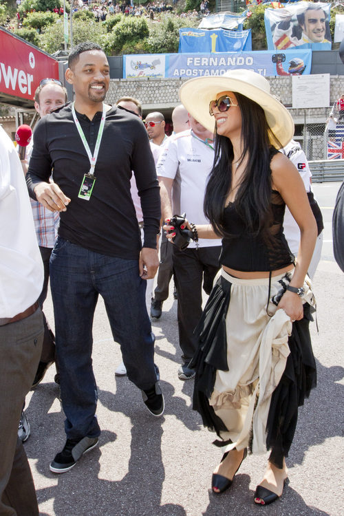 Will Smith y Nicole Scherzinger en el GP de Mónaco 2012