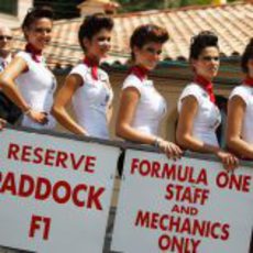 Las 'pitbabes' del GP de Mónaco 2012