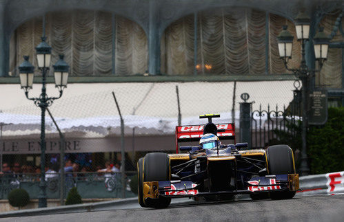 Jean-Eric Vergne rueda en el circuito urbano de Mónaco