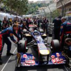 Jean-Eric Vergne en la parrilla de Mónaco