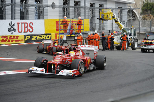 Fernando Alonso durante la carrera del GP de Mónaco