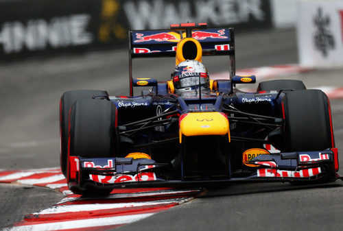 Sebastian Vettel rueda en la sexta posición en Mónaco