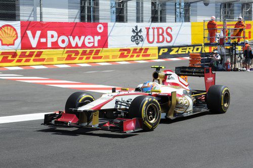 Narain Karthikeyan durante la clasificación del GP de Mónaco