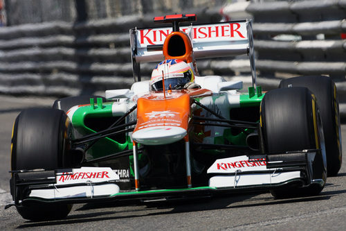 Paul di Resta durante la clasificación del GP de Mónaco