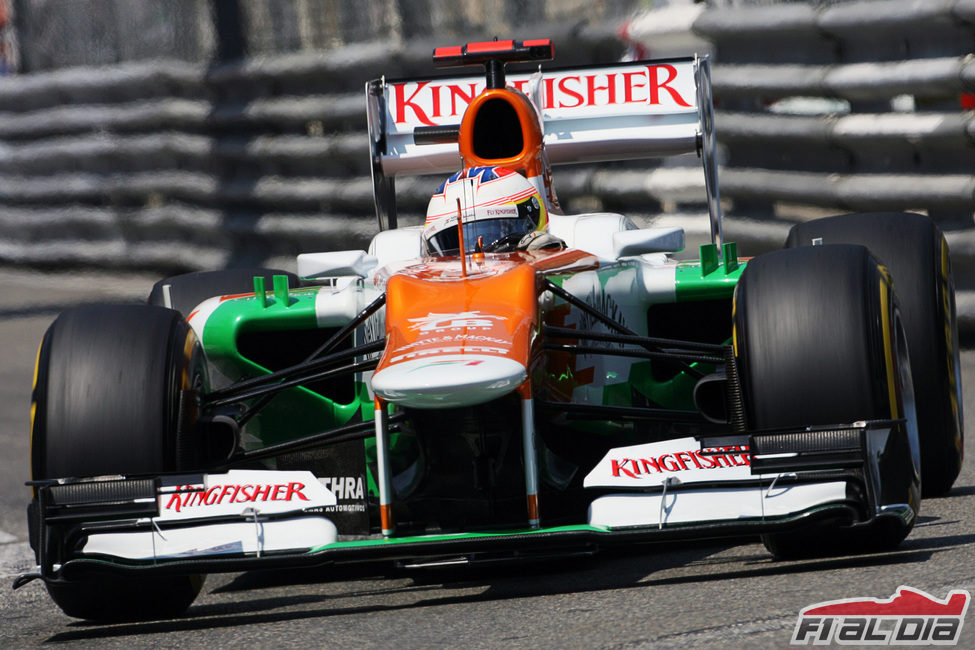 Paul di Resta durante la clasificación del GP de Mónaco