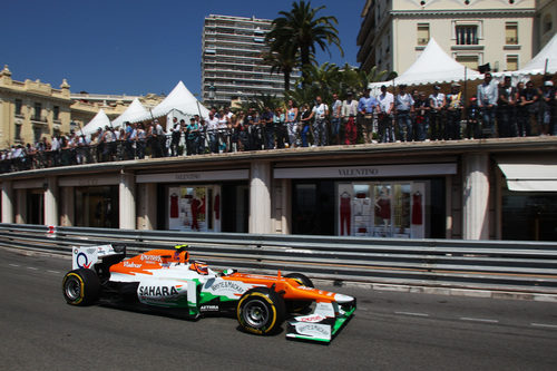 Nico Hülkenberg completa una vuelta más en la clasificación del GP de Mónaco
