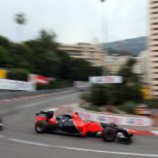 Timo Glock llega a la Rascasse en Mónaco