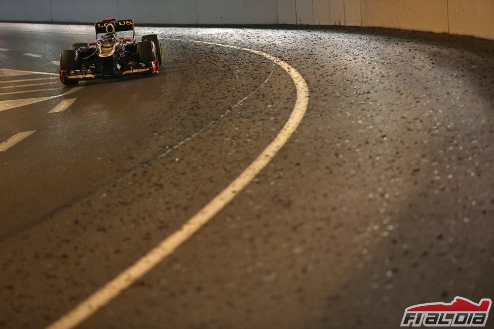 Kimi Räikkönen en el túnel de Mónaco