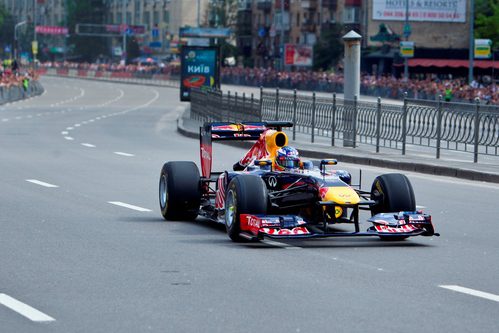 Daniel Ricciardo rueda con el Red Bull en Ucrania