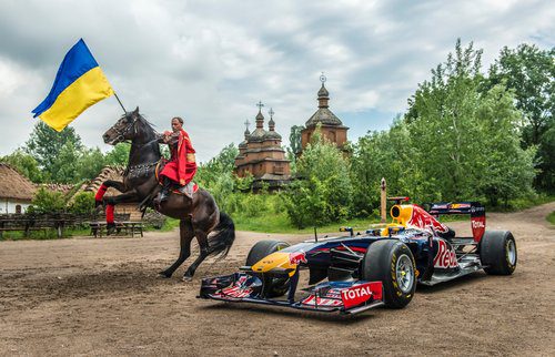 El monoplaza de Red Bull en Ucrania