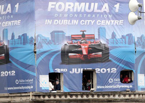 Exhibición de Fórmula 1 por las calles de Dublín