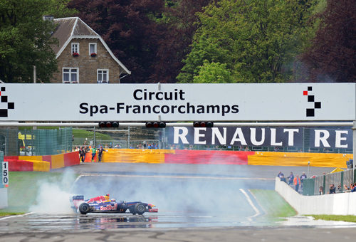 Exhibición de Daniel Ricciardo en Spa con Red Bull