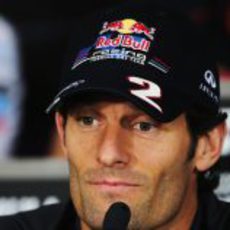 Mark Webber en la rueda de prensa de la FIA del viernes en Canadá