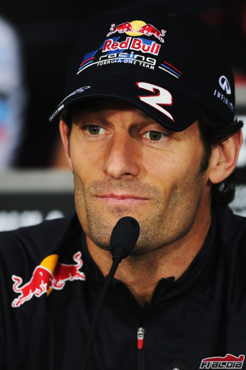 Mark Webber en la rueda de prensa de la FIA del viernes en Canadá
