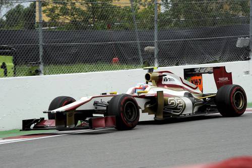 Narain Karthikeyan pasa cerca del muro en Canadá