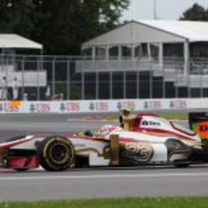 Narain Karthikeyan rueda en los Libres 1 del GP de Canadá