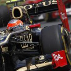 Plano cercano de Romain Grosjean en Montreal