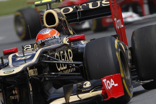 Plano cercano de Romain Grosjean en Montreal