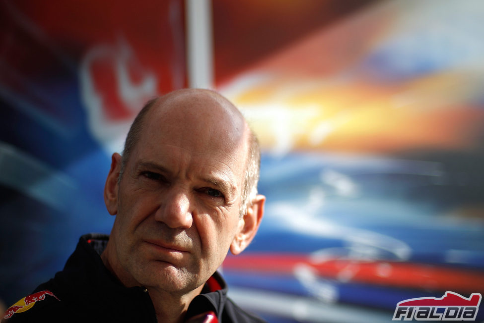 Adrian Newey durante los preparativos para el GP de Canadá 2012