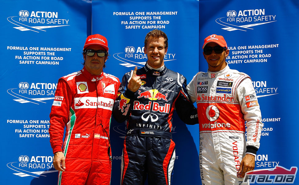 Los tres mejores de la clasificación del GP de Canadá 2012