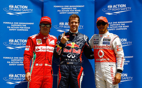 Los tres mejores de la clasificación del GP de Canadá 2012