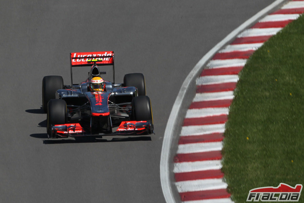 Lewis Hamilton en la clasificación del GP de Canadá 2012