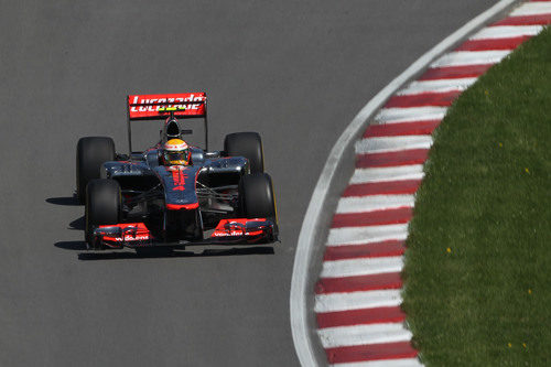 Lewis Hamilton en la clasificación del GP de Canadá 2012