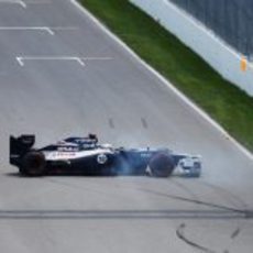Accidente de Pastor Maldonado en la clasificación de Canadá 2012