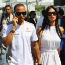 Lewis Hamilton y Nicole Scherzinger en el GP de Canadá 2012