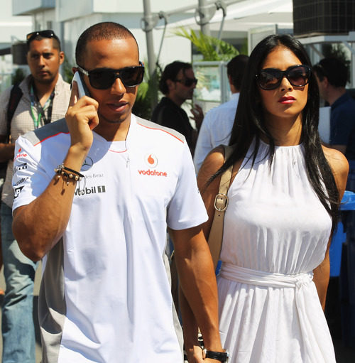 Lewis Hamilton y Nicole Scherzinger en el GP de Canadá 2012