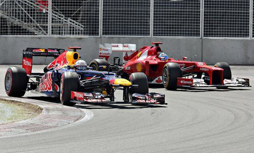 Sebastian Vettel adelanta a Fernando Alonso en Canadá 2012