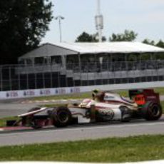 Narain Karthikeyan con su F112 durante el GP de Canadá 2012