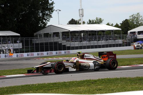 Narain Karthikeyan con su F112 durante el GP de Canadá 2012