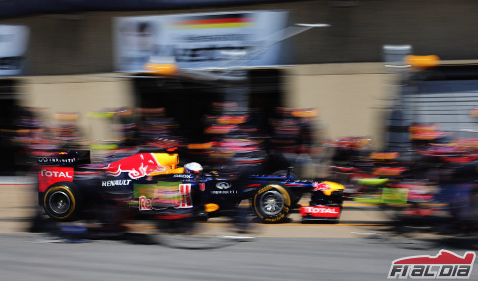 Pit stop para Sebastian Vettel