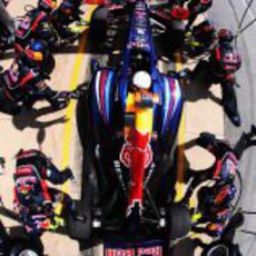 Plano del cambio de neumáticos en Red Bull
