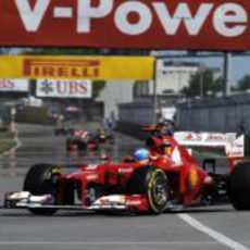 Fernando Alonso afronta la última chicane