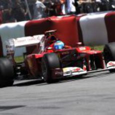 Fernando Alonso rueda en Montreal con el F2012