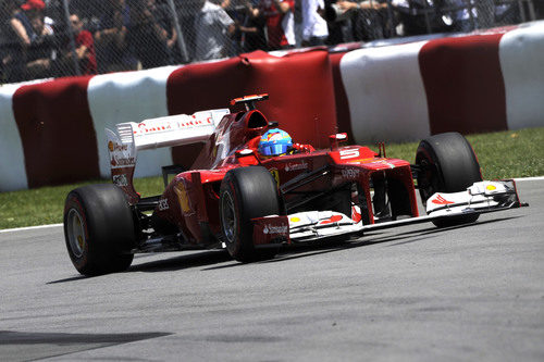 Fernando Alonso rueda en Montreal con el F2012
