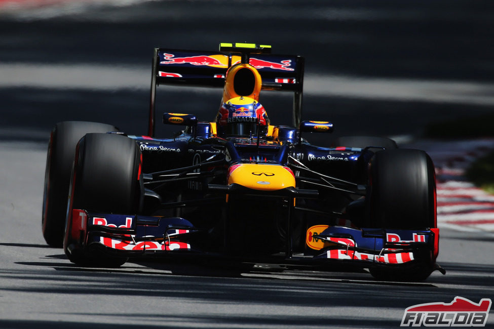 Mark Webber exprime su RB8 en la clasificación de Canadá