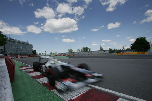 Sergio Pérez vuela en el circuito canadiense de Montreal