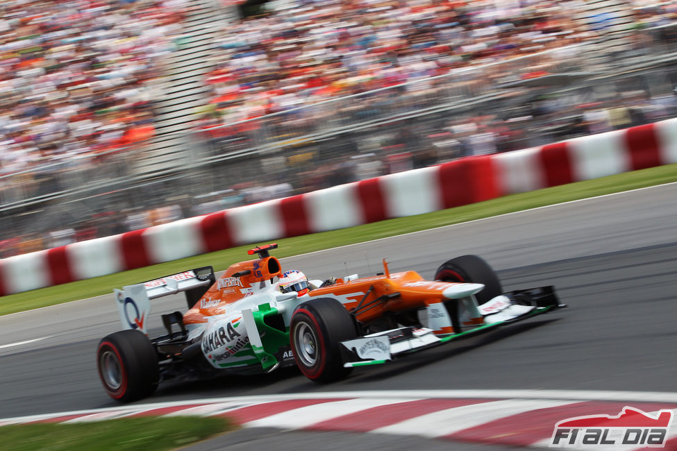 Paul di Resta rueda en la clasificación del GP de Canadá 2012