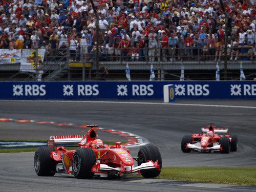 Los Ferrari lideraron todo el GP de Estados Unidos 2005