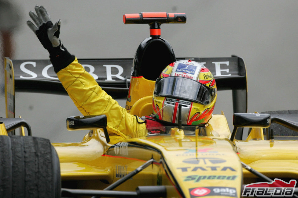 Tiago Monteiro quedó tercero en el GP de Estados Unidos 2005