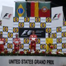 Podio del GP de Estados Unidos 2005