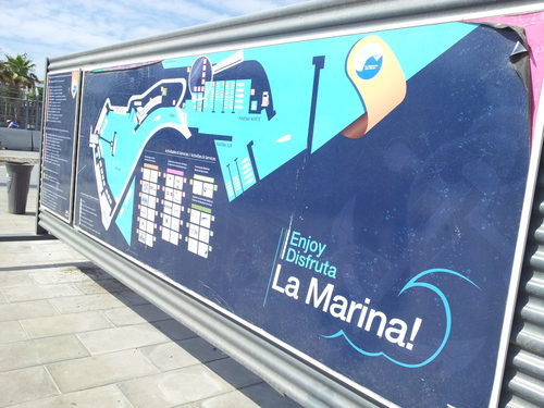 Plano de La Marina del puerto de Valencia