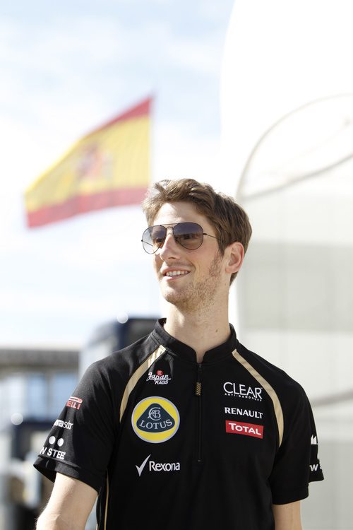 Romain Grosjean llega al GP de Europa 2012