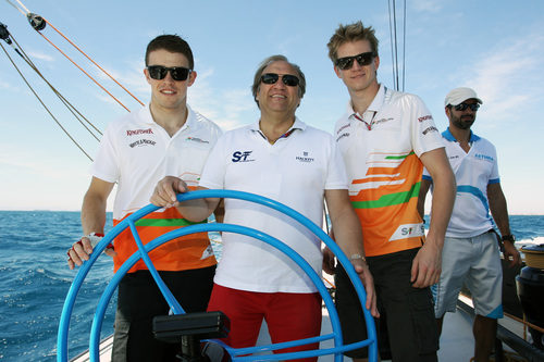 Paul di Resta y Nico Hülkenberg, capitanes de barco en Valencia