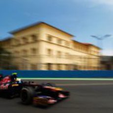 Jean-Eric Vergne vuela en el Valencia Street Circuit